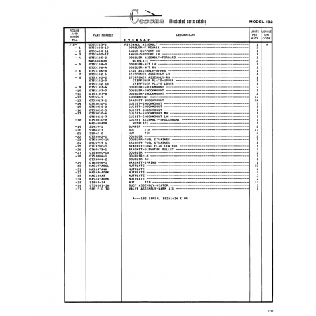 Aviation Part (0753105-3) — Cessna 182 Skylane Aviation Part (0753105-3) — Cessna 182 Skylane