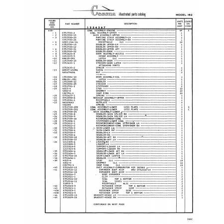 Aviation Part (0752700-12) — Cessna 182 Skylane Aviation Part (0752700-12) — Cessna 182 Skylane