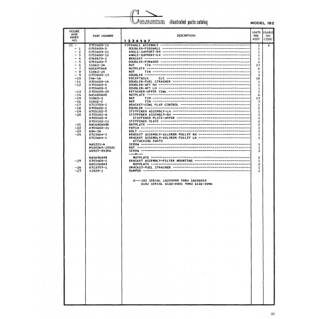 Aviation Part (0753600-11) — Cessna 182 Skylane Aviation Part (0753600-11) — Cessna 182 Skylane