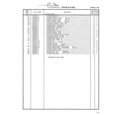 Aviation Part (1205052-2) — Cessna 182 Skylane