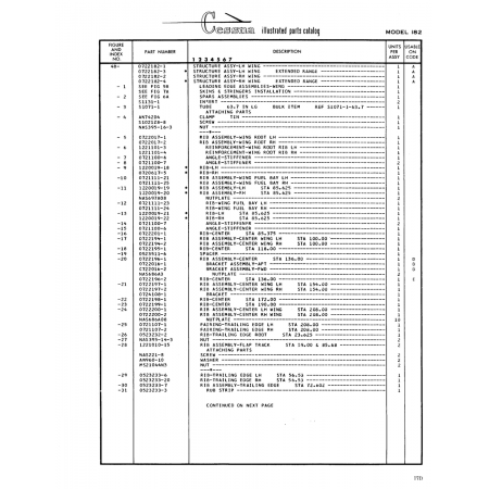 Aviation Part (0722194-2) — Cessna 182 Skylane Aviation Part (0722194-2) — Cessna 182 Skylane