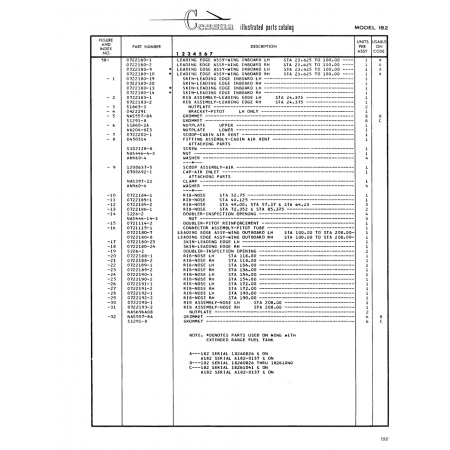 Aviation Part (0722193-2) — Cessna 182 Skylane Aviation Part (0722193-2) — Cessna 182 Skylane
