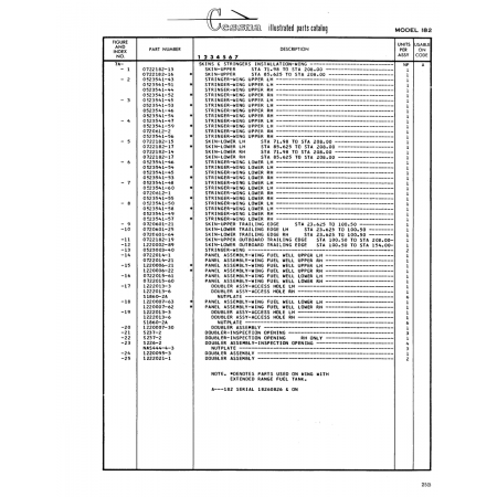 Aviation Part (0722182-17) — Cessna 182 Skylane Aviation Part (0722182-17) — Cessna 182 Skylane