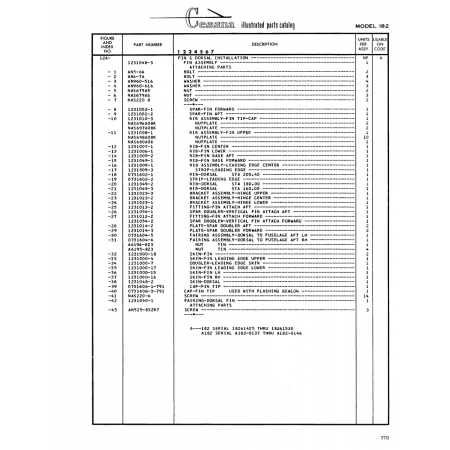 Aviation Part (1231048-3) — Cessna 182 Skylane