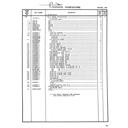 Aviation Part (1231057-3) — Cessna 182 Skylane