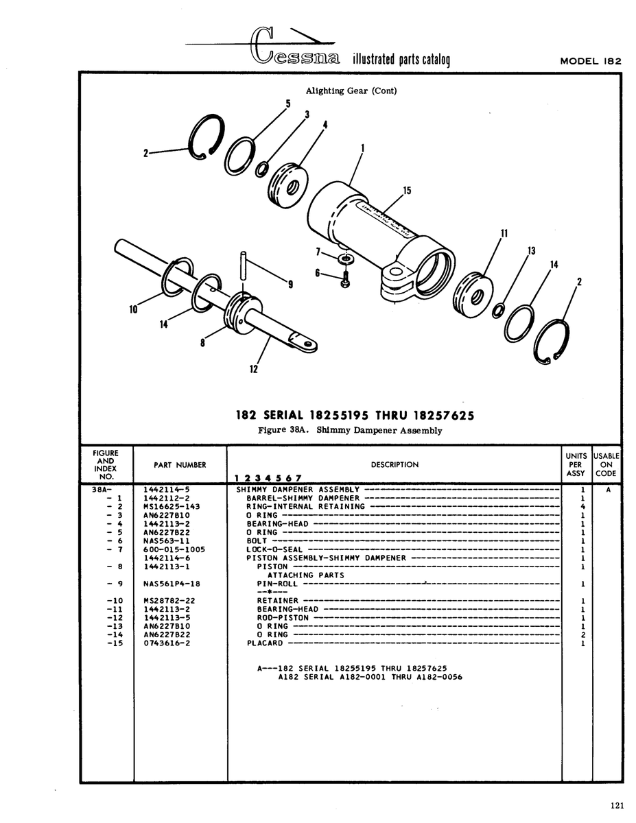 AN-Standard Aviation Hardware AN6227Bl0 for Cessna 182 Skylane Aircraft