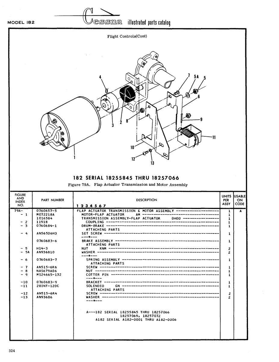 Aviation Part 0160683-9 for Cessna 182 Skylane Aircraft