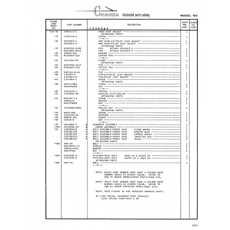 Aviation Part (S2070B103) — Cessna 182 Skylane Aviation Part (S2070B103) — Cessna 182 Skylane