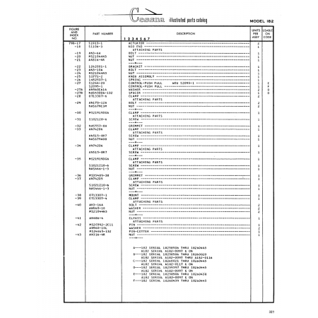 Aviation Part (0713307-4) — Cessna 182 Skylane Aviation Part (0713307-4) — Cessna 182 Skylane