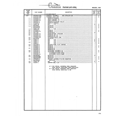 Aviation Part (Sl929-1) — Cessna 182 Skylane