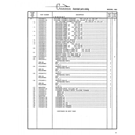 Aviation Part (0712627-15) — Cessna 182 Skylane