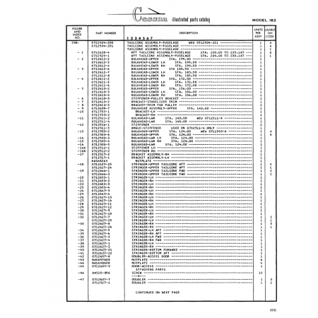 Aviation Part (0712503-4) — Cessna 182 Skylane Aviation Part (0712503-4) — Cessna 182 Skylane