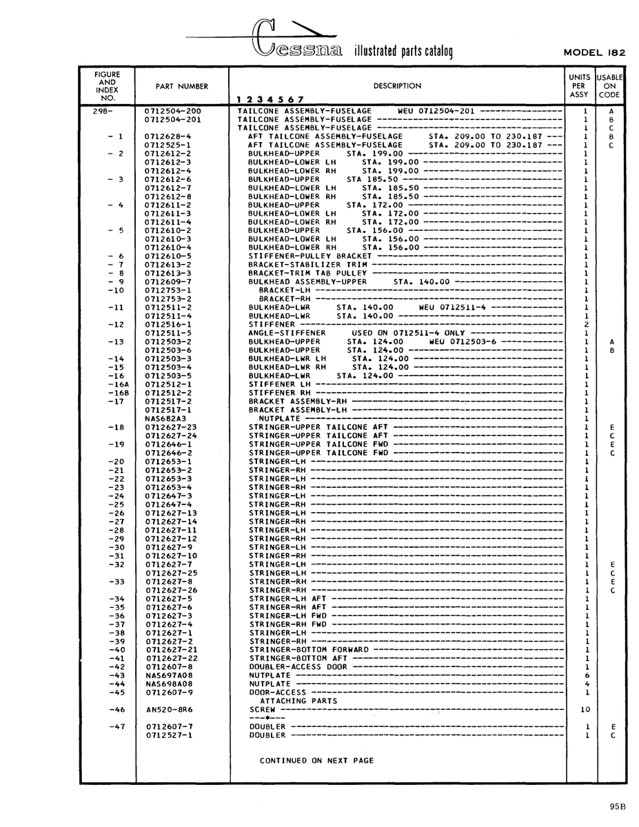 Aviation Part 0112627-10 for Cessna 182 Skylane Aircraft