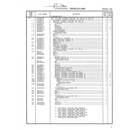 Aviation Part (0760621-1) — Cessna 182 Skylane Aviation Part (0760621-1) — Cessna 182 Skylane