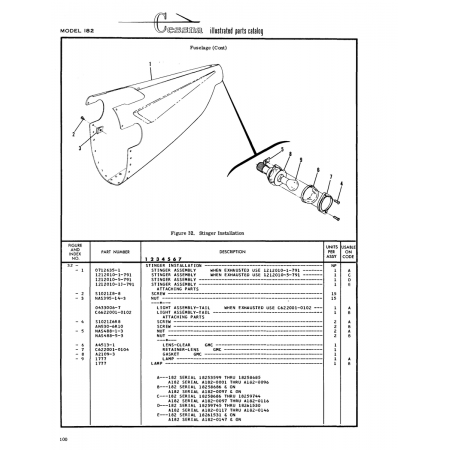 Aviation Part (Sl021Z6R8) — Cessna 182 Skylane Aviation Part (Sl021Z6R8) — Cessna 182 Skylane