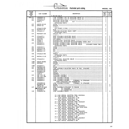 Aviation Part (0716607-3) — Cessna 182 Skylane Aviation Part (0716607-3) — Cessna 182 Skylane