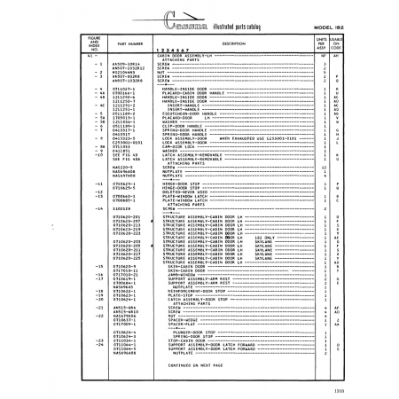 Aviation Part (0711027-1) — Cessna 182 Skylane Aviation Part (0711027-1) — Cessna 182 Skylane