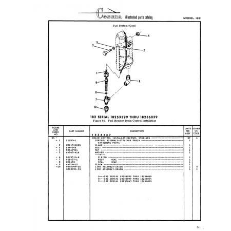 Military-Standard Aircraft Part (MS29513-B) — Cessna 182 Skylane
