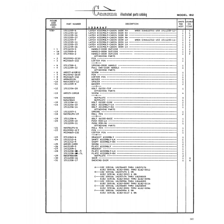 Aviation Part (1511209-8) — Cessna 182 Skylane Aviation Part (1511209-8) — Cessna 182 Skylane