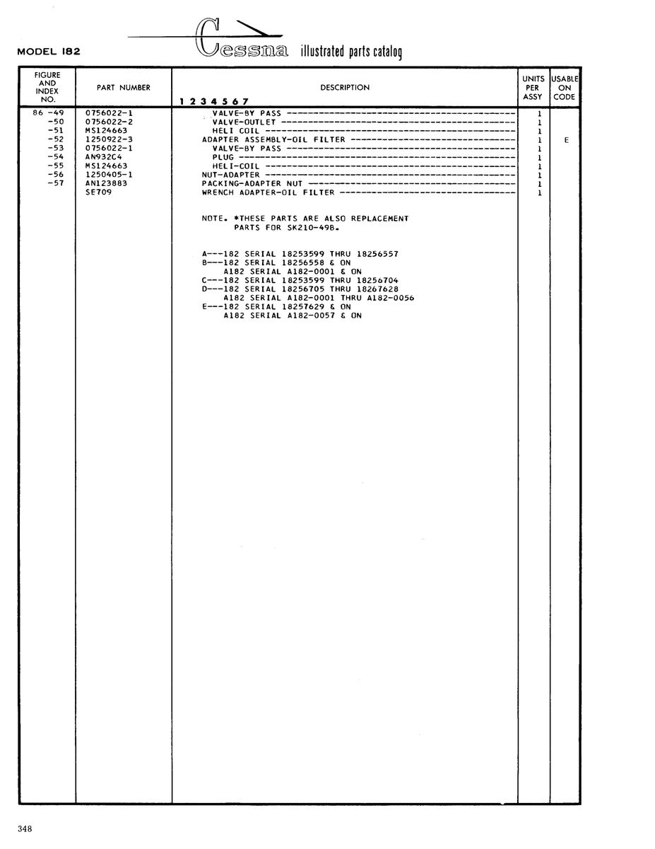 AN-Standard Aviation Hardware AN123883 for Cessna 182 Skylane Aircraft