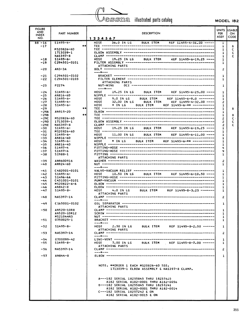 AN-Standard Aviation Hardware AN9600916 for Cessna 182 Skylane Aircraft