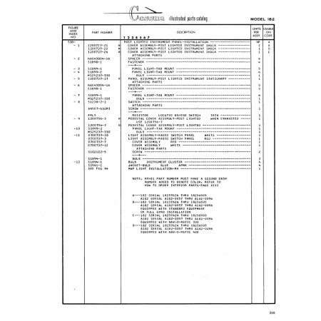 Aviation Part (Sl899-1) — Cessna 182 Skylane Aviation Part (Sl899-1) — Cessna 182 Skylane