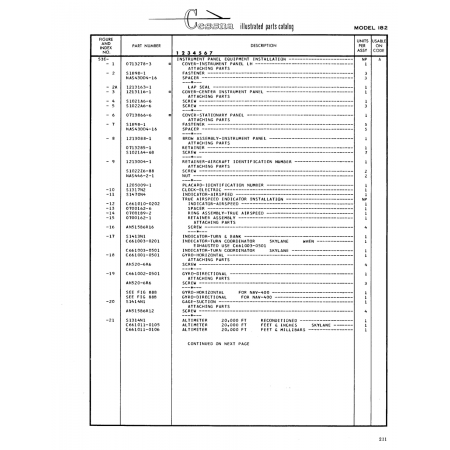 Aviation Part (121308) — Cessna 182 Skylane