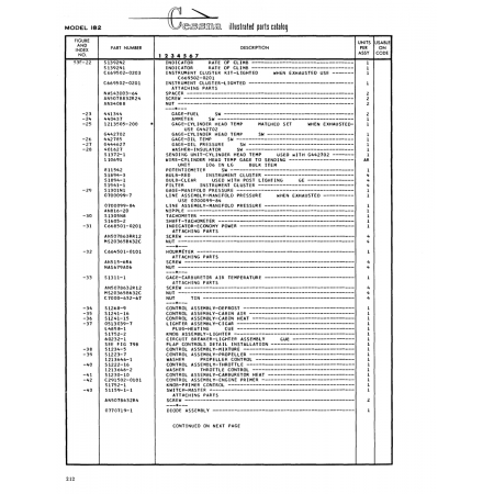 Aviation Part (Sl752-2) — Cessna 182 Skylane