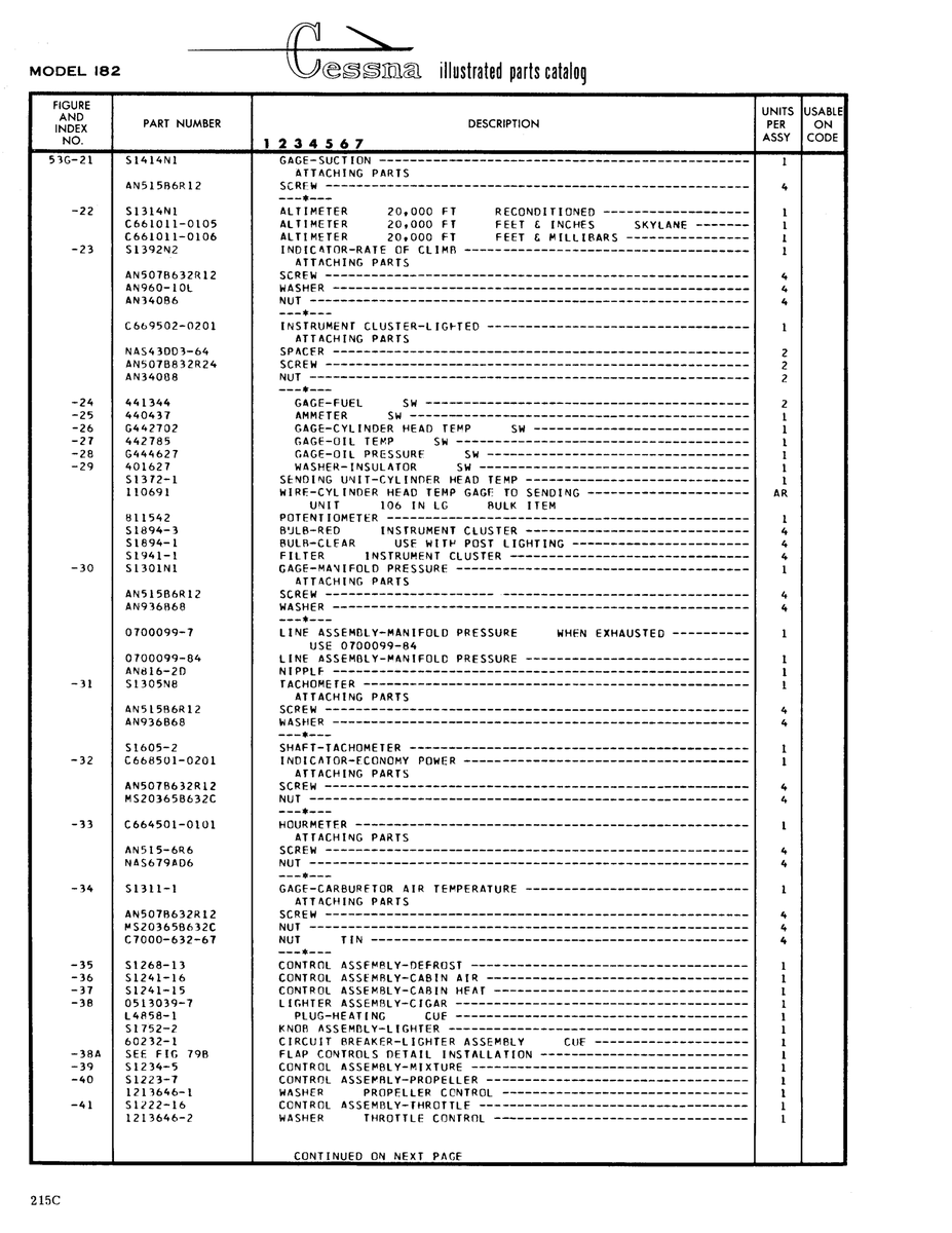 AN-Standard Aviation Hardware AN34008 for Cessna 182 Skylane Aircraft