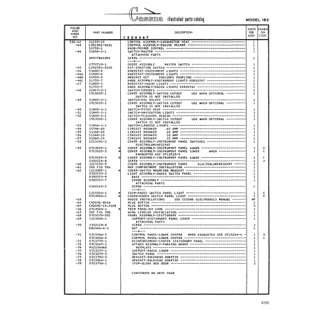 Aviation Part (1213192-9) — Cessna 182 Skylane