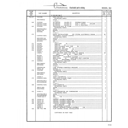 Aviation Part (51894-3) — Cessna 182 Skylane Aviation Part (51894-3) — Cessna 182 Skylane
