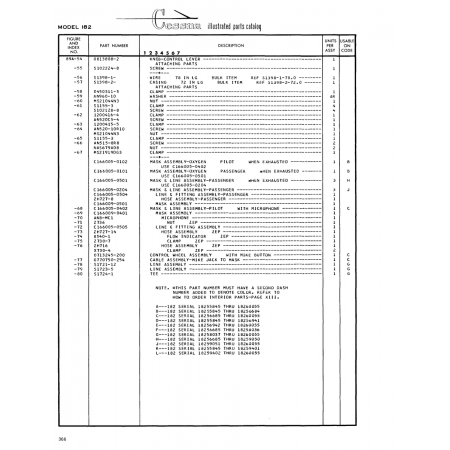 Aviation Part (Sl723-5) — Cessna 182 Skylane Aviation Part (Sl723-5) — Cessna 182 Skylane