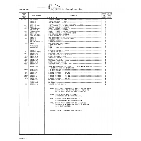 Aviation Part (Sl995-4) — Cessna 182 Skylane