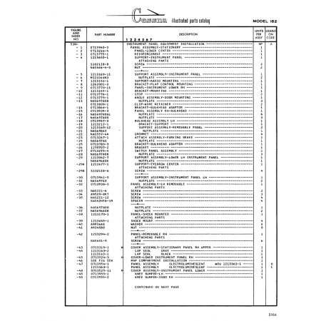 Aviation Part (0713319-l) — Cessna 182 Skylane Aviation Part (0713319-l) — Cessna 182 Skylane