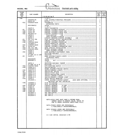 Aviation Part (Sl982-1) — Cessna 182 Skylane