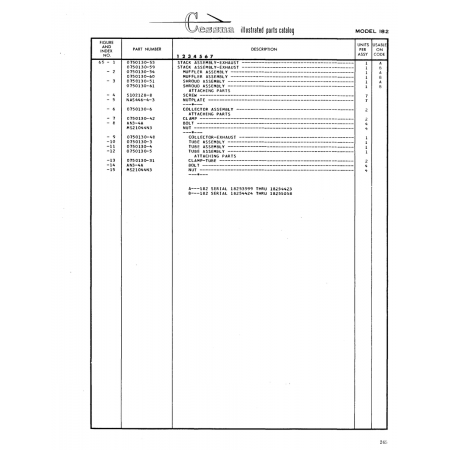 Aviation Part (0750130-31) — Cessna 182 Skylane Aviation Part (0750130-31) — Cessna 182 Skylane