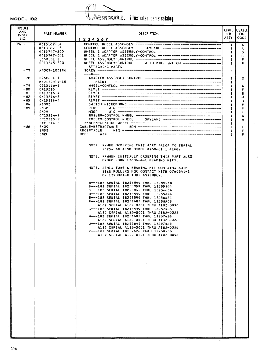 Aviation Part 0413216-2 for Cessna 182 Skylane Aircraft