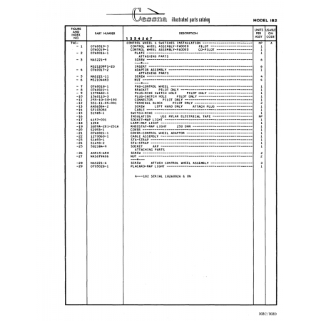 Aviation Part (SF1030BX) — Cessna 182 Skylane Aviation Part (SF1030BX) — Cessna 182 Skylane