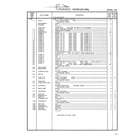 Aviation Part (S1791-1) — Cessna 182 Skylane Aviation Part (S1791-1) — Cessna 182 Skylane
