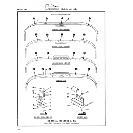 Instrument Panel Lights Installation (21--v) — Cessna 182 Skylane Instrument Panel Lights Installation (21--v) — Cessna 182 Skylane