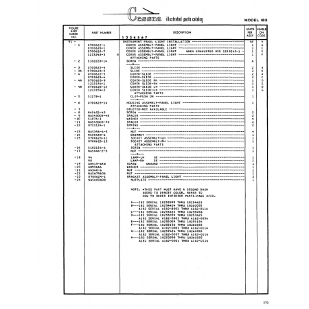 Aviation Part (Sl022Z8-14) — Cessna 182 Skylane