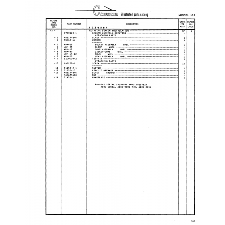 Aviation Part (WRM-44-12) — Cessna 182 Skylane Aviation Part (WRM-44-12) — Cessna 182 Skylane