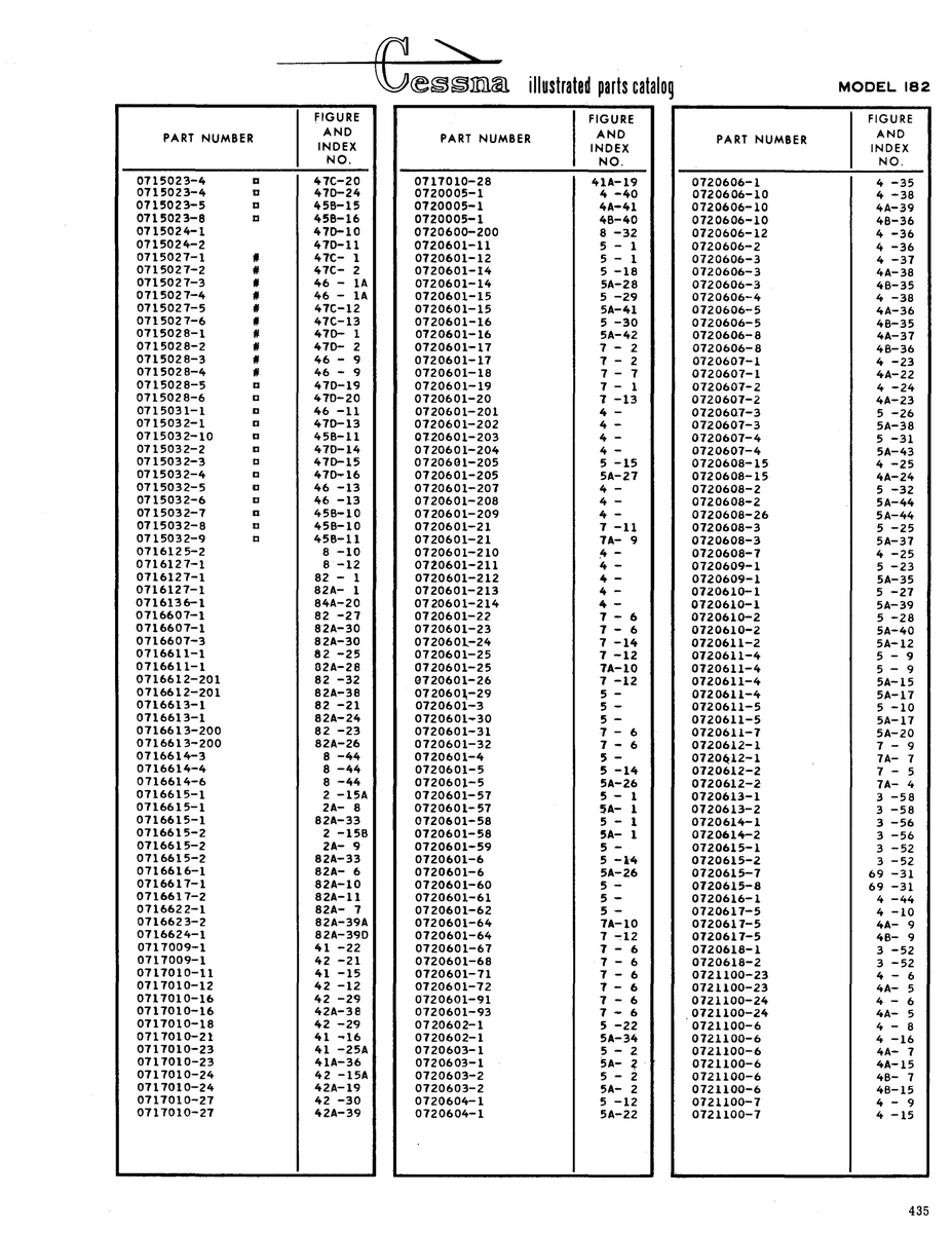 Aviation Part 82A-39A for Cessna 182 Skylane Aircraft