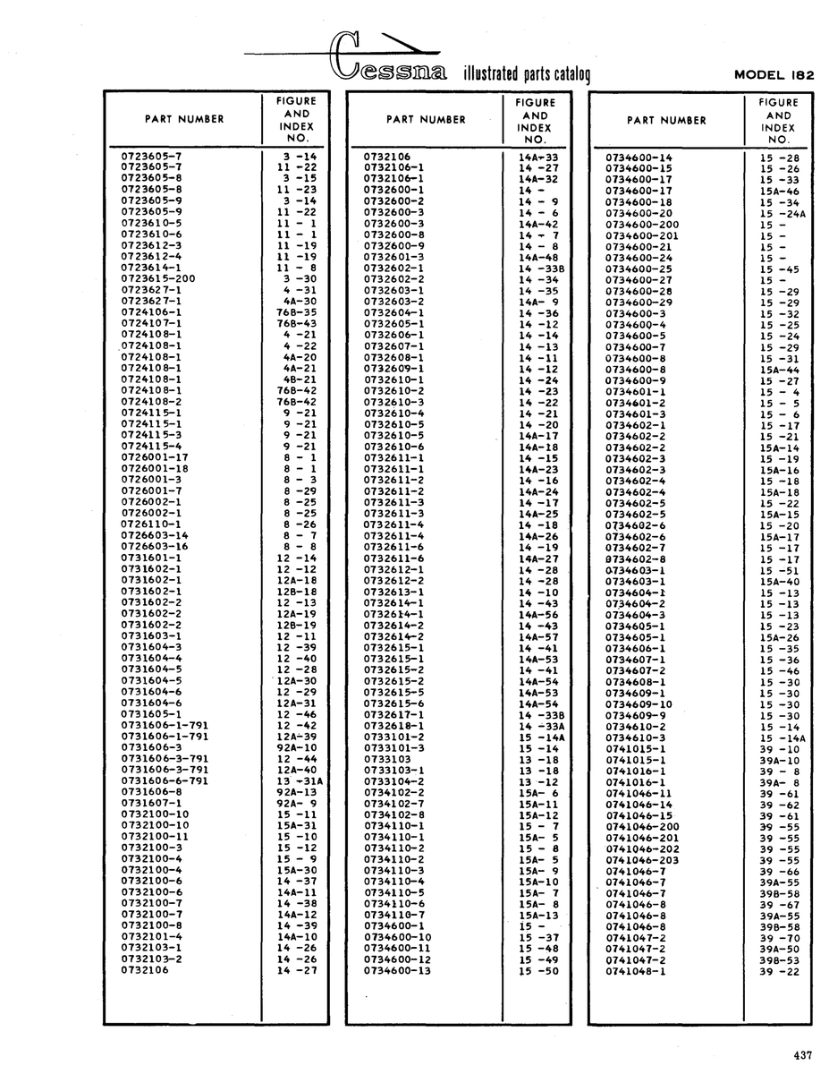 Aviation Part lltA-23 for Cessna 182 Skylane Aircraft