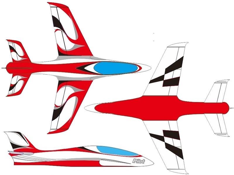1.8m Predator Turbine Jet Arf, Red/Black Prc PRED18-14