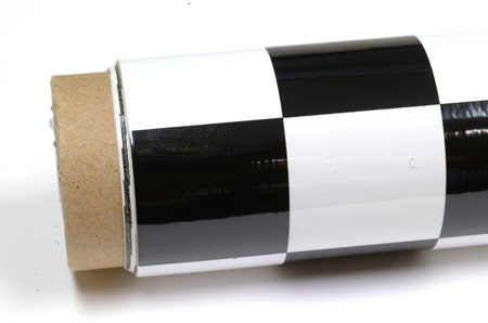 1 inch Square White & Black UltraCote Covering, 78 inch Roll Han U930
