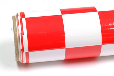 1 inch Square White & Red UltraCote Covering, 78 inch Roll Han U932