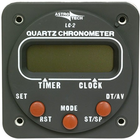 2 1/4 inch Panel Mount Chronometer, Aircraft powered, 14V/28V Internal Lighting Ast AT420000