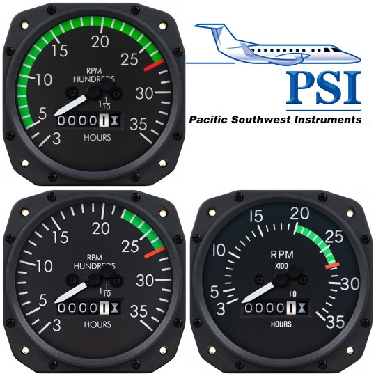 3 1/8 inch Beechcraft Mechanical Tachometer by Superior Labs SL 64029-09-N00
