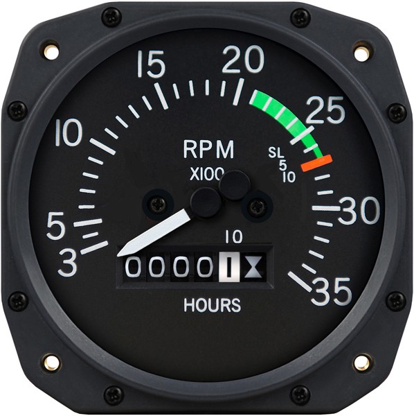 3 1/8 inch Cessna Mechanical Tachometer by Superior Labs SL 55019-13-N00